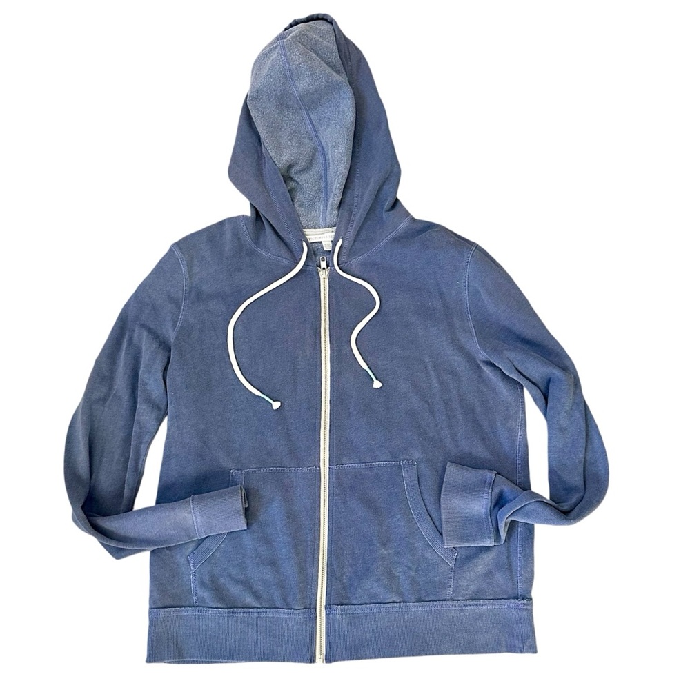 Y2K Victoria Secret Blue Zip Up Jacket with Graphic on the back in size Medium - Picture 2 of 8
